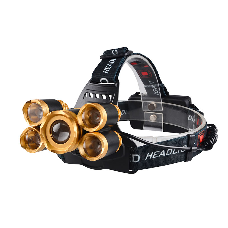 5LED Zoom Rechargeable Headlamp YD897
